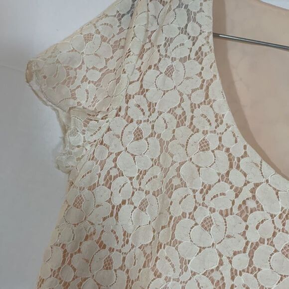 Talula Aritzia Off-White Floral Lace Dress - Picture 3 of 8